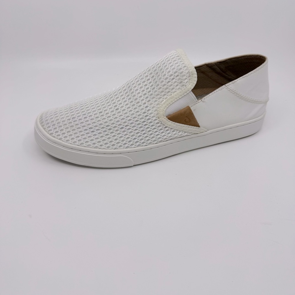 Olukai Pehuea Wms Slip On Breathable Mesh White Shoes. Color white SZ 10 - Picture 6 of 11